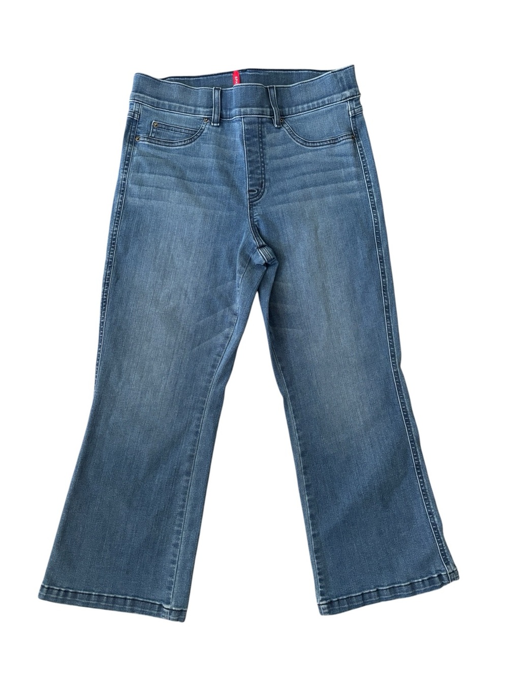 SPANX Denim Cropped Kick Flare Jeans Pants